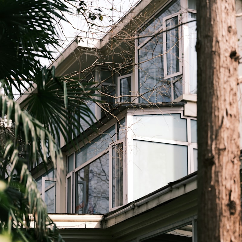 Home exterior and windows cleaned, surrounded by greenery